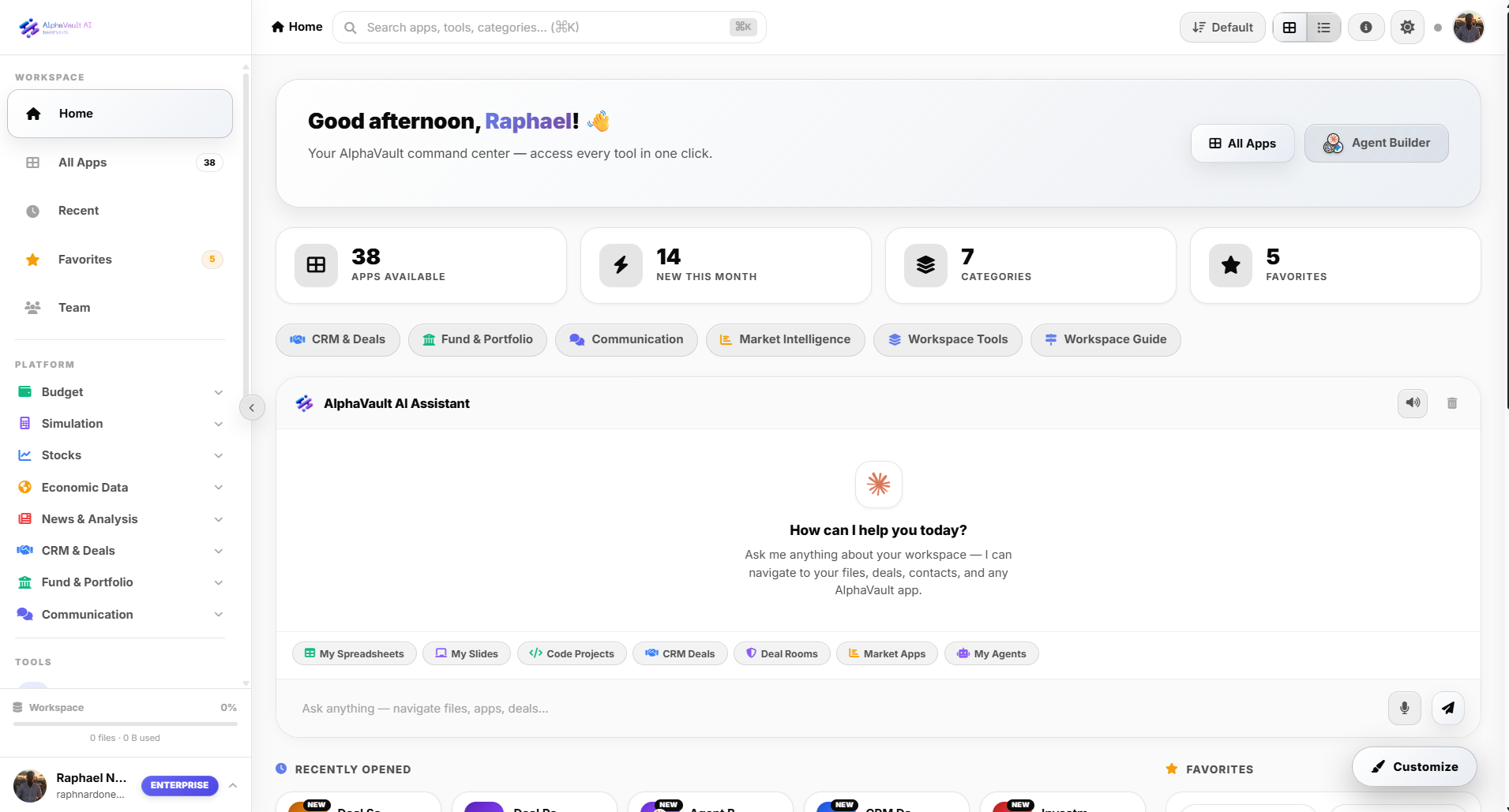 AlphaVault platform preview